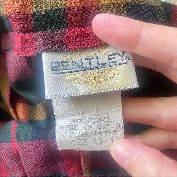 Vintage plaid pleated mini skirt women’s medium preppy collegiate dark academia - Picture 5 of 7